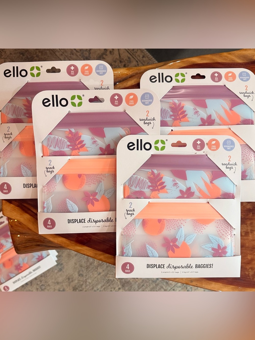 This is a must have!! 4 ! packs per order - Kids Reusable Sandwich & Snack Bags